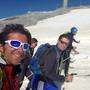 I Direttori Tecnici a scuola al Passo dello Stelvio: Cesare Pisoni snowboard e Oscar Angeloni scialpinismo