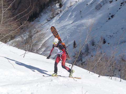 Cesare Pisoni, in versione snowboarder-alpinista