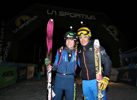 Alba De Silvestro e Michele Boscacci al'Epic Ski Tour (foto Newspower)