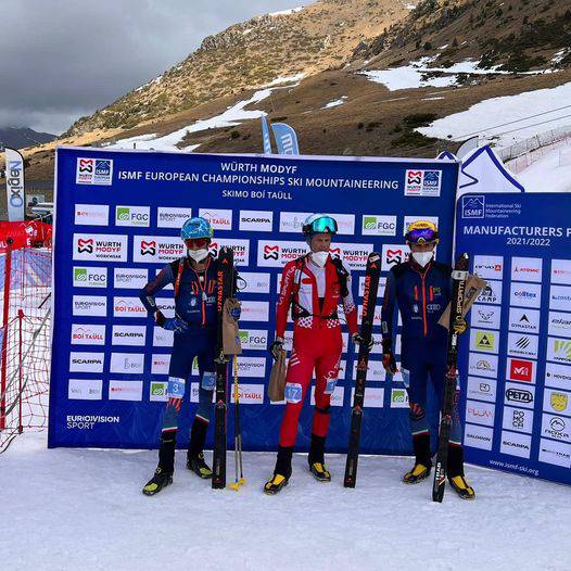 Campionati Europei Scialpinismo podio Individuale maschile (foto ISMF)