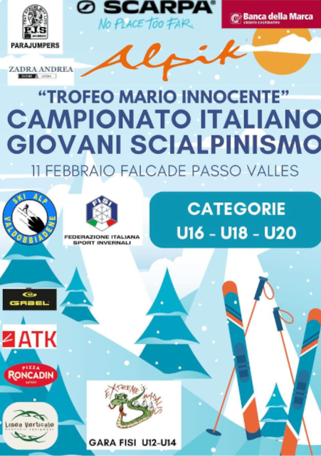 Campionato Italiano Giovani Scialpinismo Falcade volantino