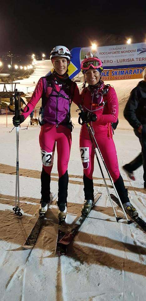 Charlotte Bonin e Tatiana Locatelli vincitrici Mondolè Ski Marathon (foto Bonin)