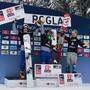Coratti e Bagozza sul podio del PGS di Rogla (foto Pisoni)
