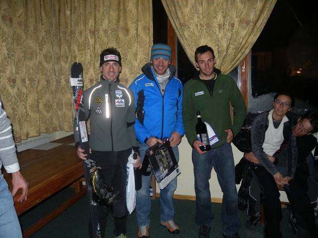 Il podio skialp 2012 con Damiano Lenzi, Dennis Brunod e Matteo Eydallin