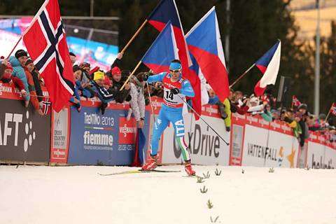 Giorgio Di Centa all'arrivo del Tour de Ski 2012-2013 (foto newspower)