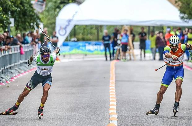 Emanuele Becchis campione italiano skiroll sprint a Trento (foto raffaelemerler)  (1)