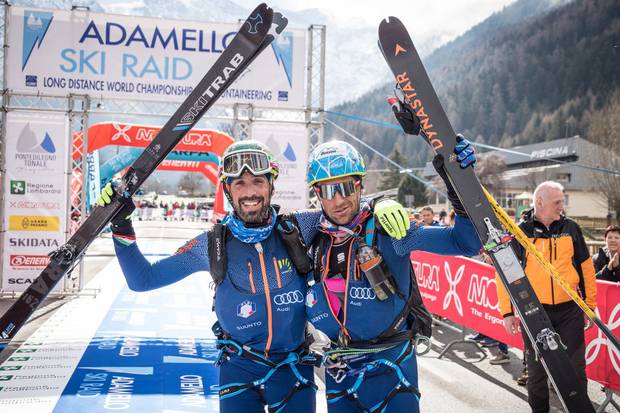 Eydallin e Antonioli campioni del mondo all'Adamello Ski Raid (foto Pegasomedia) (1)