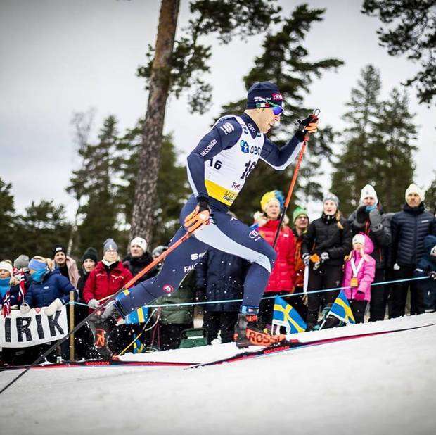 Federico Pellegrino nella Sprint di Falun (foto fb Pellegrino)