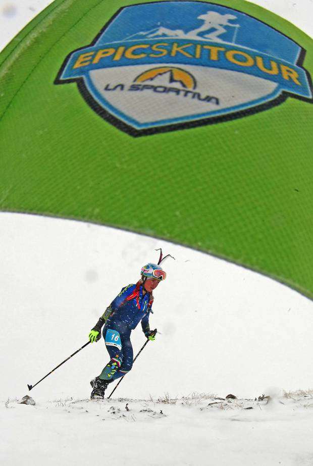 Giulia Compagnoni vincitrice della prima tappa dell'Epic Ski Tour (foto newspower)