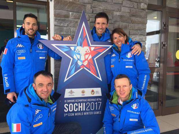 Gli scialpinisti del Centro Sportivo Esercito ai Mondiali Militari di Sochi (foto fb csesercito)