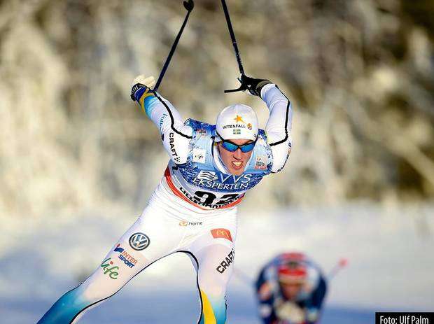 Il vincitore della 10 km di Lillehammer Calle Halfvarsson (foto fb Halfvarsson)