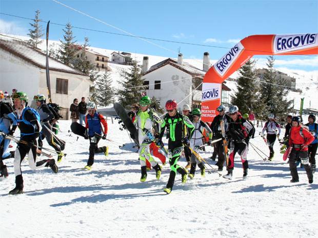 La partenza di Campo Staffi della Coppa Italia Snow Alp