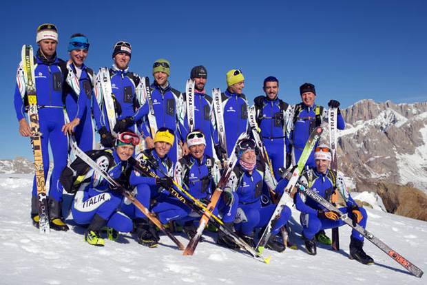 La Nazionale di Scialpinismo in raduno a Falcade (foto Selvatico)