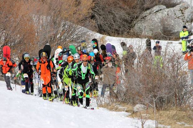 La partenza del Monte Ocre Snow Event (foto Reticcioli)