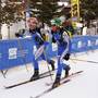Le vice Campionesse Mondiali di scialpinismo Gloriana Pellissier ed Elena Nicolini all'arrivo
