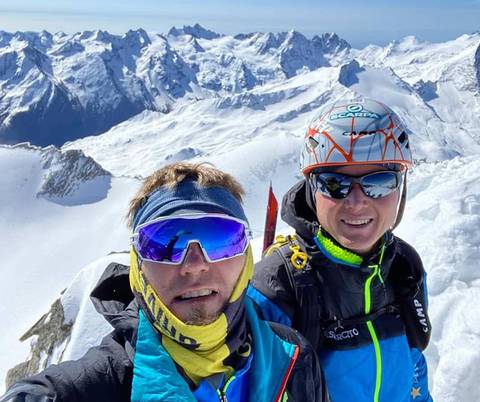 Manfred Reichegger e Denis Trento protagonisti sui 4000 della Valle d'Aosta (foto Denis Trento)