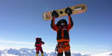 Marco lo snowboard e il Cho Oyu