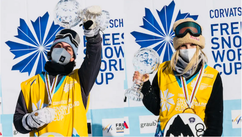 Marcus Cleveland e Anna Gasser vincitori della Coppa del mondo Slopestyle (foto fis snowboard)
