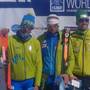 Matteo Eydallin e Damiano Lenzi sul podio Coppa del Mondo Val d'Aran (foto fisi)