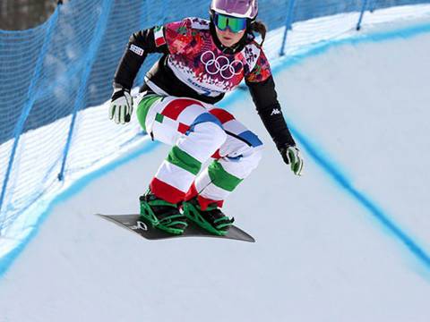 Michela Moioli sfortunata protagonista nello snowboardcross olimpico di Sochi (foto FIS)