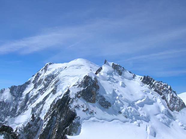 Mont Maudit sullo sfondo il Monte Bianco