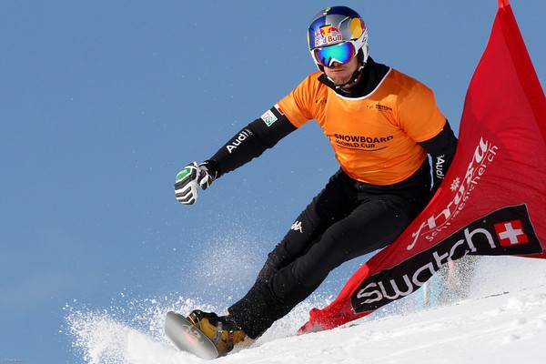 PGS World Cup Arosa - Roland Fischnaller pettorale giallo di Leader Coppa del Mondo Slalom (foto FIS/Oliver Kraus)