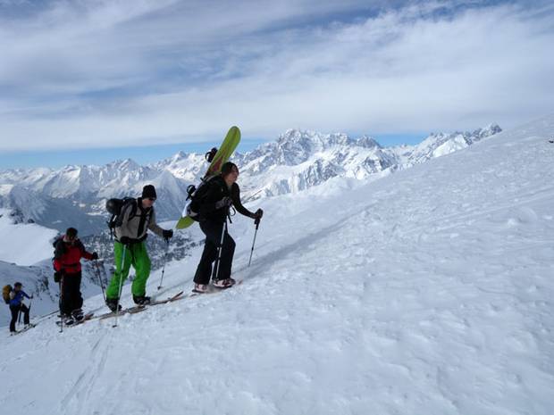 Panorama sul Monte Bianco durante il Vetan Classic