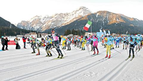 Partenza Dobbiaco Cortina 2020 (foto newspower)