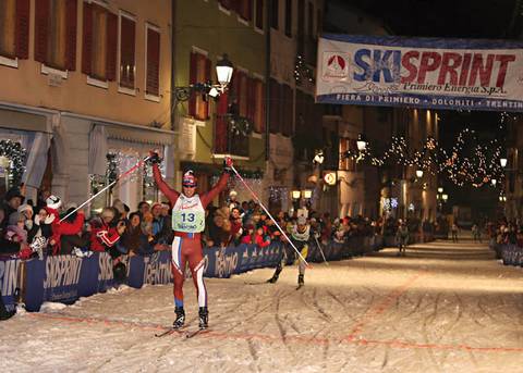 Federico Pellegrino in una precedente edizione della Ski Sprint di Fiera di Primiero