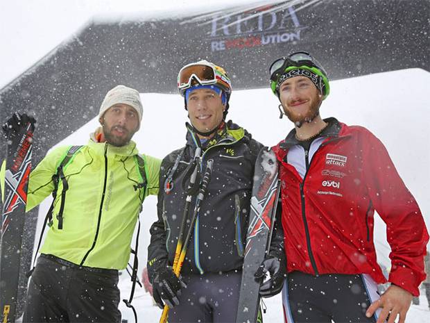 Podio maschile del Periplo Monte Rosso Oropa 2015 (foto organizzazione)