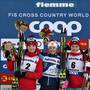 Podio femminile Tour de Ski in Val di Fiemme (foto newspower)