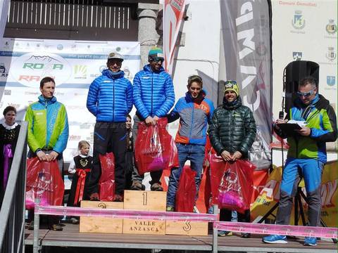 Podio maschile Rosa Ski Raid Macugnaga (foto organizzazione)