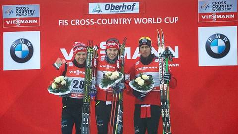 Podio maschile prologo Oberhof (foto fis ski.com) 