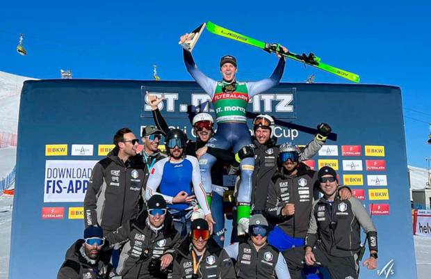 Simone Deromedis vincitore dello Skicross di St. Moritz (foto Fisi)
