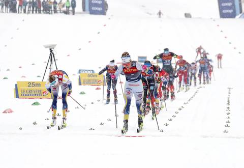 Tour de Ski arrivo allo sprint tra le svedesi Svahn e Karlsson (foto Newspower)