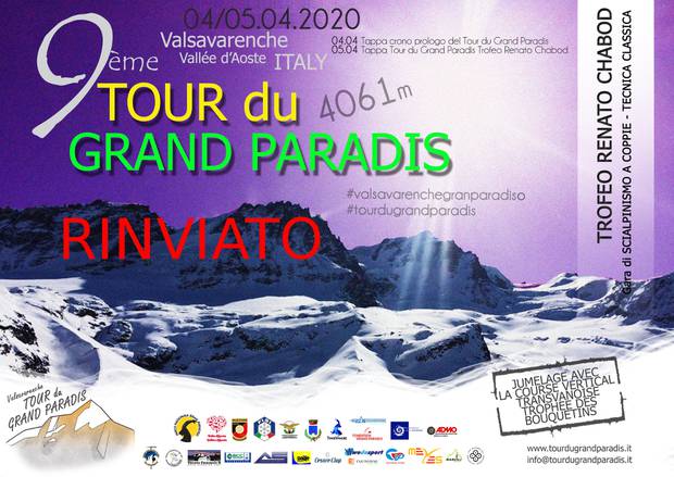 Tour du Grand Paradis Trofeo Renato Chabod locandina rinvio