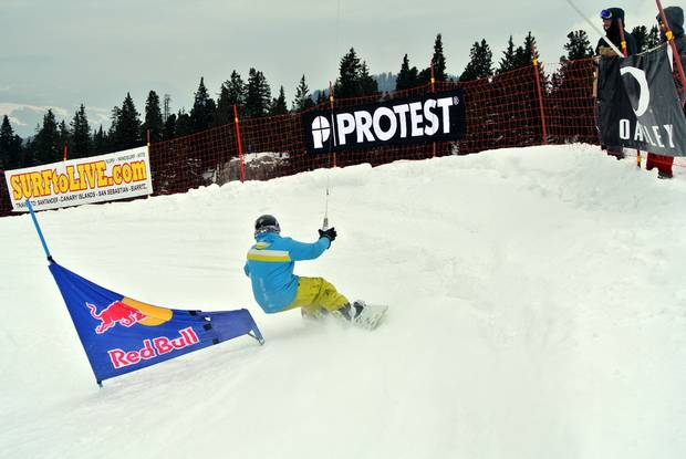 Un passaggio dell'Obereggen Banked Slalom (foto organizzazione)