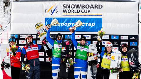 Visintin e Perathoner vincono lo SBX Team Event di Mosca (foto fis snowboard)