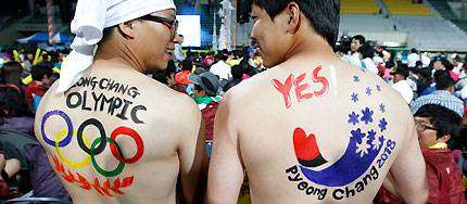 I sostenitori Coreani delle Olimpiadi (foto lastampa.it)